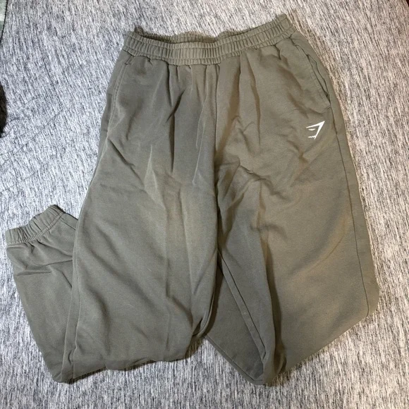 Olive Gymshark Fleece Training Joggers - Picture 4 of 4